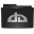 Folder Black Deviant Icon 32x32 png